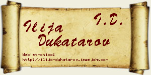 Ilija Dukatarov vizit kartica